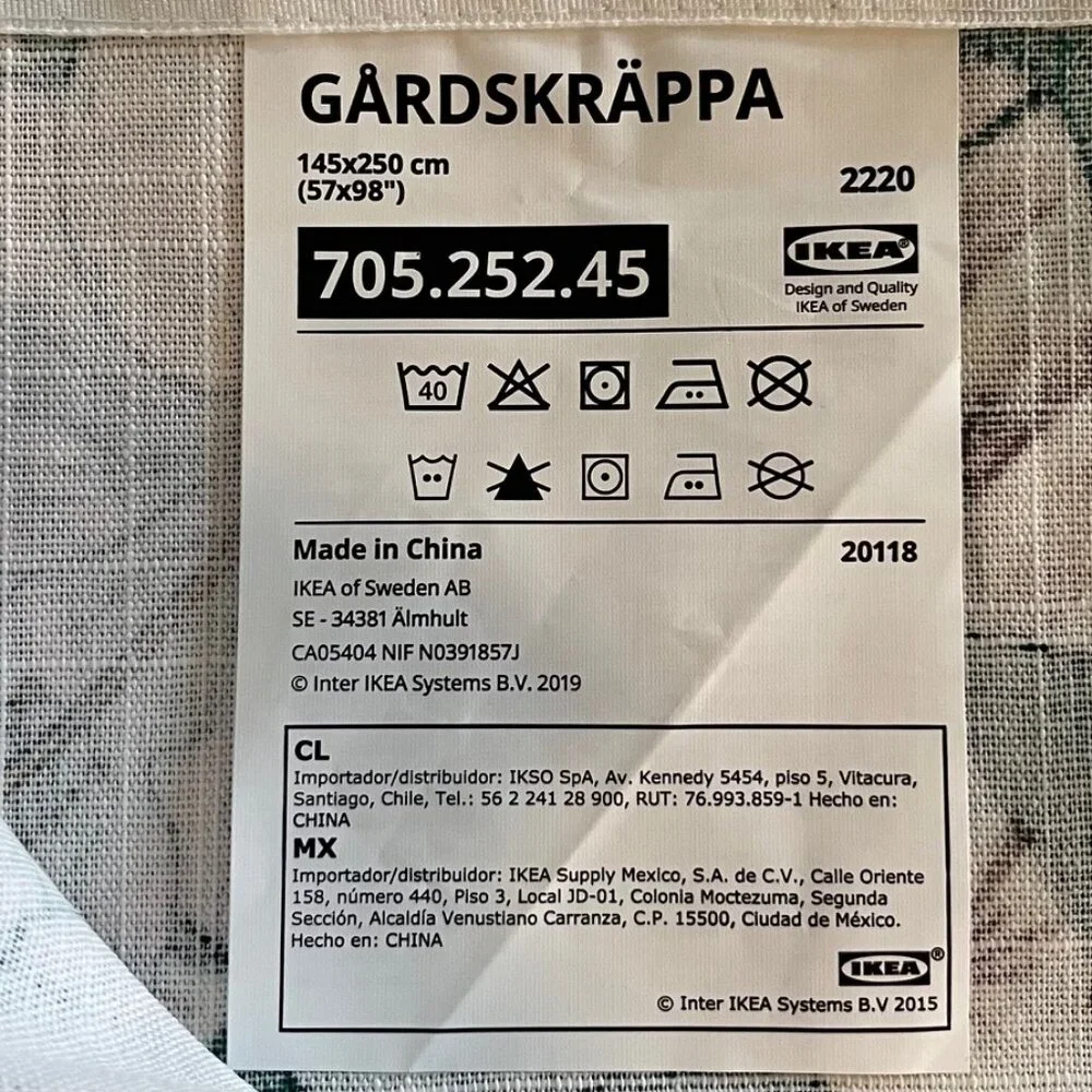 New! IKEA Tropical Floral GÅRDSKRÄPPA Curtains | Set of 2
